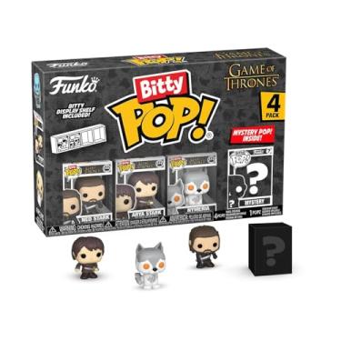 Imagem de Funko Pop Bitty: Game of Thrones - Ned Stark, Arya Stark, Nymeria, & Mystery Chase Figure - (Styles May Vary) and A Surprise Mystery Mini Figure - 0.9 Inch (2.2 Cm) Collectable - Gift Idea