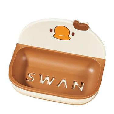 Imagem de Suporte de sabonete para barra de shampoo, suporte para sabonete para chuveiro, saboneteira de plástico com desenhos animados, suporte para caixa de sabonete drenável para