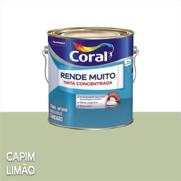 Imagem de Tinta Acrílica Coral Rende Muito Standard Fosco 3,2 Litros, Capim Limã