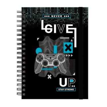 Imagem de Caderno Colegial Plus 12 Matérias Capa Dura Urban Game Azul