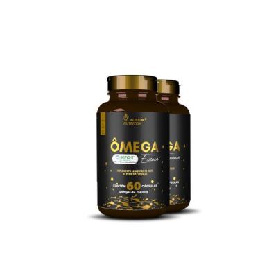 Imagem de 2 Super Ômega 3 Puro 1000mg 60 Cáps Rico Em Epa Dha - Alisson Nutritio