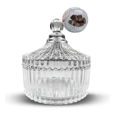 Imagem de Bomboniere baleiro potiche de vidro com tampa 560 ml decor - Original 