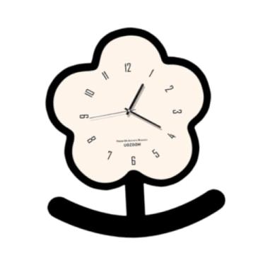 Imagem de XLWLLNJ Relógio de pêndulo pequeno, estátua de mesa, presente de festival, relógio de decoração de escultura decorativa para quarto de estar aniversário, Style a