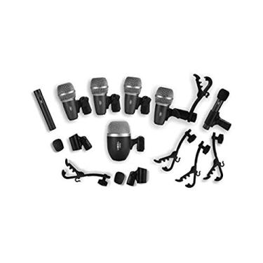 Imagem de Heimu Kit de microfone de bateria com fio para bateria e outros instrumentos musicais (um conjunto inteiro)