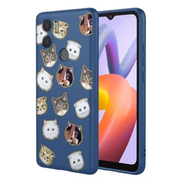 Imagem de HTXWXJC Capa de telefone para Redmi A1 Plus, capa para Redmi A2 Plus Xiaomi Poco C50/Poco C51 capa à prova de choque flexível bumper TPU capa macia padrão gato capa de telefone para Xiaomi Redmi A1
