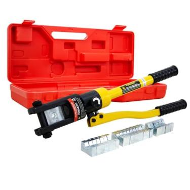 Imagem de Nagano Alicate Hidráulico Amarelo 10 a 300mm com Conjunto de Matrizes para Crimpagem