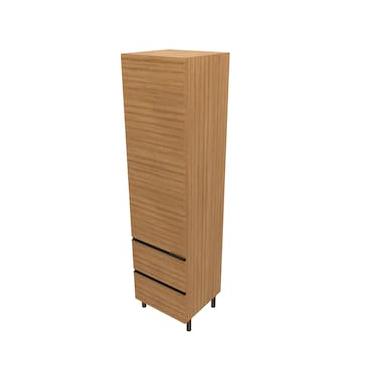 Imagem de Paneleiro Bartira Cristal com 1 Porta, 2 Gavetões e 4 Prateleiras – 60cm de largura