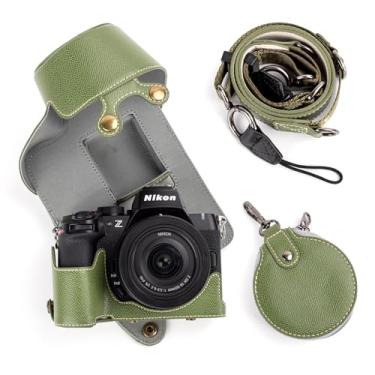 Imagem de MUZIRI KINOKOO Capa de couro PU para câmera Nikon Z50 II, capa protetora para câmera Nikon Z50 II/Nikon Z50II com lente DX 16-50 mm f/3.5~6.3 - capa removível com alça de ombro e bolso de