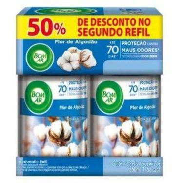 Imagem de Bom Ar Air Wick C/ 2 Refis 50% Desc. 2ª Unid Flor De Algodão