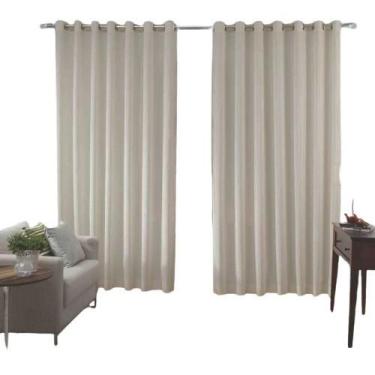 Imagem de Cortina 2,80x1,80 Sala Quarto Cozinha Varão Voil Microfibra - Shopping