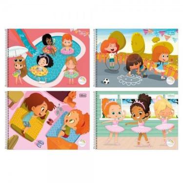 Imagem de Caderno de Desenho CD 96fls Sapeca Feminino - Tilibra PCT C/4 - Foroni
