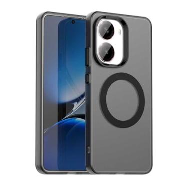 Imagem de Capa compatível com Xiaomi Poco X7 Pro 5G, compatível com Magsafe, capa magnética à prova de choque, compatível com Redmi Turbo 4 5G, capa preta