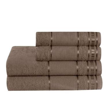 Imagem de Jogo de toalha de banho 4 peças premium 100% Algodão - Iv Enxovais, Ch