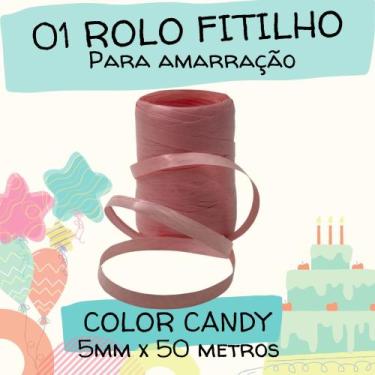 Imagem de Fitilho Rolo Color Candy para Embalagens e Presentes  Prático e Versát