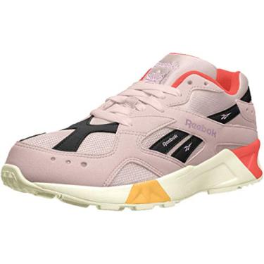 Imagem de Reebok Sapatos Aztrek unissex para adultos, Lilás cinza/lilás neblina/cinza/vermelho/dourado, 4.5