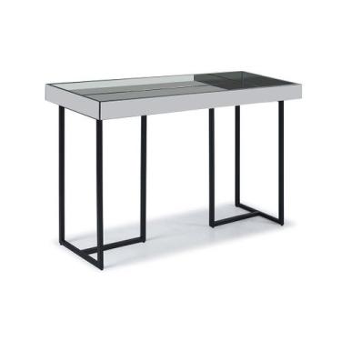 Imagem de Aparador Bandeja Caribe - Madona Móveis, Prata Liso, 1400 x 400 x 830