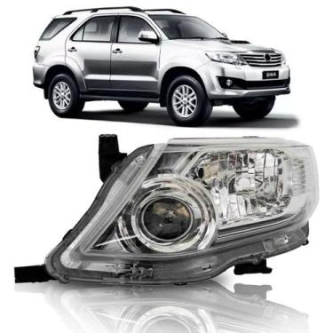 Imagem de Farol Hilux Sw4 2012 2013 2014 Cromado - DEPO, Esquerdo