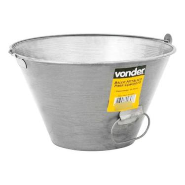 Imagem de Kit 5 Und Balde Para Cimento E Concreto 10l Metálico Vonder - Geral