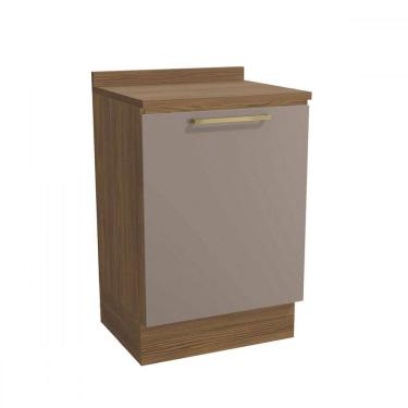 Imagem de Balcão de Cozinha 60 Cm Isabel 1 Porta Nogueira/Marrom Claro - Kappesberg