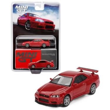 Imagem de Diecast Model Car Compatible with Mini GT 1:64 Nissan Skyline GT-R (R34) V-Spec Active Red Limited Edition MGT00796
