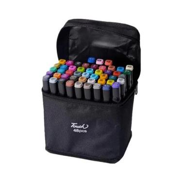 Imagem de Conjunto de Canetas Pincel com 12/24/36/48/60 ou 80 Cores Sortidas - I