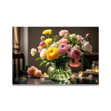 Imagem de Woven Basket Harbor Cozy Town Impressão em tela paisagem de aldeia quente arte de parede para decoração de escritório doméstico envolto em galeria 30 x 45 cm