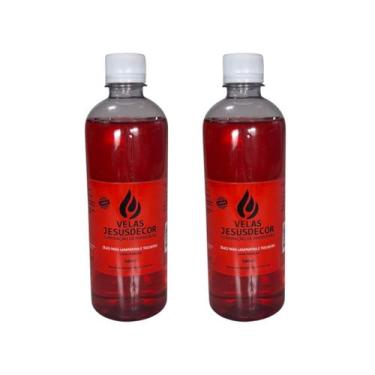 Imagem de Fluido 500ml Vermelho Vela Lamparina Romance Restaurante - Velas Jesus