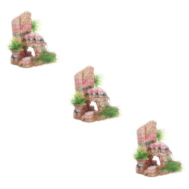 Imagem de AKALNNB 5 peças de ornamentos de paisagismo Rockery pedra de ar de cascalho de peixe pedras de ar de aquário para lagoa acessórios de bomba de ar aquário luz LED aquário pedra de ar terra