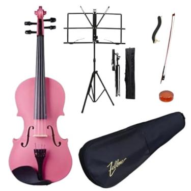 Imagem de Violino ZELMER ZLM44-PV, 4/4, Série Luxo, Rosa Com Arco,Breu,Espaleira e Estante Partitura
