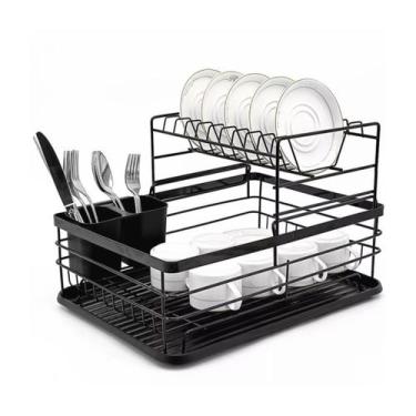 Imagem de Escorredor De Louças Porta Talheres Com Bandeja 2 Andares - TopChef