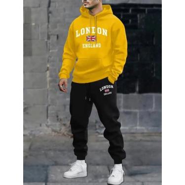 Imagem de Conjunto Calça Academia Jogger Moletom Blusa Masculino Feminino com Ca