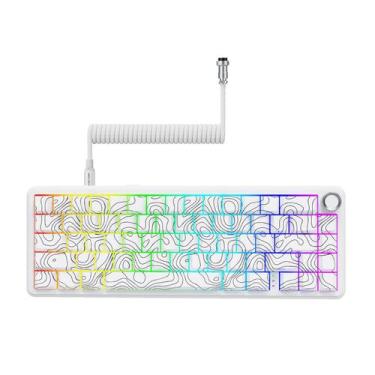 Imagem de Teclado para jogos ATTACK SHARK X65PRO HE Rapid Trigger White - MAMBAS