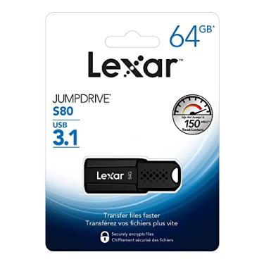 Imagem de Pen Drive Lexar S80 64GB USB 3.1 - Preto