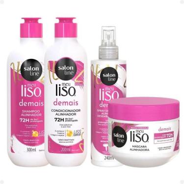 Imagem de Kit Salon Line Meu Liso Demais Alinhador: Shampoo 300ml e Condicionado