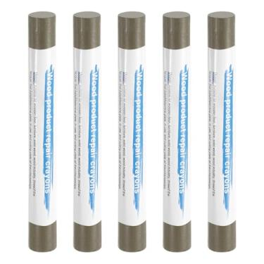 Imagem de HARFINGTON 5 peças de bastões de enchimento de madeira, cera de madeira, retoque de móveis, gizes de cera para reparo de móveis, madeira tecnológica J