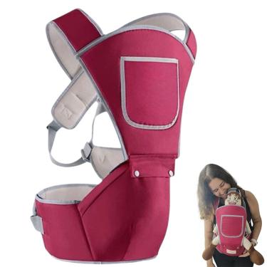 Imagem de Canguru Carregador Criança Bebe Alça Ergonomico Ajustavel Macio Confortavel Bolso Viagem Passeio Seguro Resistente