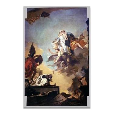Imagem de Aparições Giovanni Battista Tiepolo Impressão em tela – Obra-prima rococó barroca, pintura escolar de Veneza, pintura a óleo decorativa para galeria doméstica 80 x 120 cm