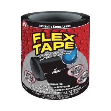 Imagem de Fita Adesiva Flex Tape Preta Super Reparos Cola Tudo