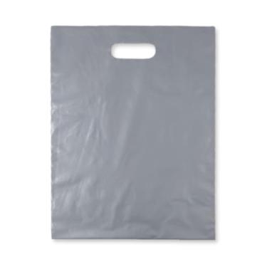 Imagem de Sacolas Plásticas com Alça Vazada, Prata, 40 x 50 cm, Pacote 1 Kg