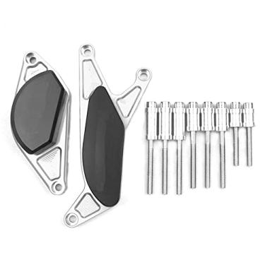 Imagem de Acc-Creativity Motocicleta CNC Alumínio Motor Crash Guard Case Frame Sliders Protector Proteção contra quedas Compatível com SUZUKI GSXR1000 01-08 GSX-S1000/F 15-18 GSR 400/600 06-11 (Prata)