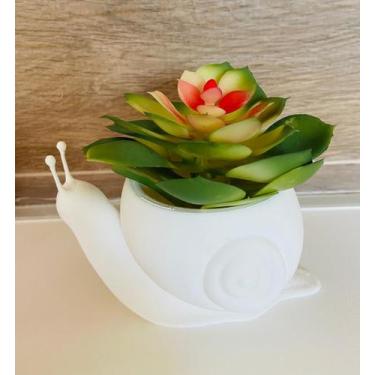Imagem de Vaso Cachepô Caracol para Suculentas e Flores Artificiais Decoração Ja