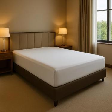 Imagem de Lençol Queen com Elástico 600 Fios Egípcio 100% Algodão – Toque Macio, Tecido Premium (Branco)