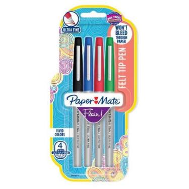Imagem de Blister c/4 Canetas Papermate Flair Ultra Fine Business - Paper Mate