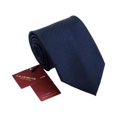 Imagem de Gravata Jacquard Masculina Azul Escuro - Impermeável, 8cm x 6cm - Para