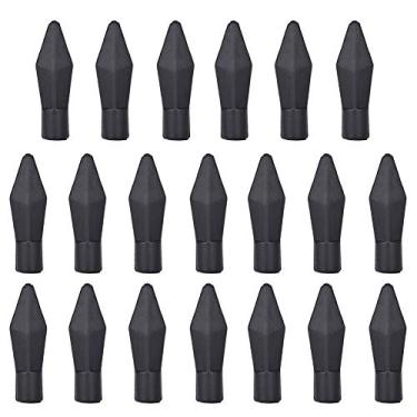 Imagem de lasenersm 20 peças de borracha ponta de flecha de borracha macia para prática de tiro com arco e flecha, pontas de seta de segurança coladas para prática de tiro com arco ao ar livre e jogo de caça de
