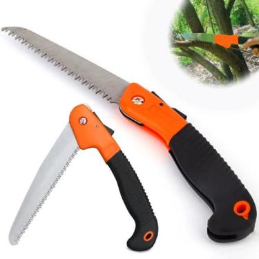 Imagem de Serrote Dobrável Para Jardim RE147 - Snel Ferramentas, Laranja/preto, 