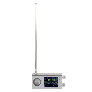 Imagem de Yunseity Receptor de Rádio Digital Portátil, Com o Mais Recente Chip TEF6686, Exibição de 3,2 Polegadas LCD e Bateria de 5000mAh, Suporta SW/CB/VHF/UHF, Ajuste de Largura de Banda DSP (SILVER)