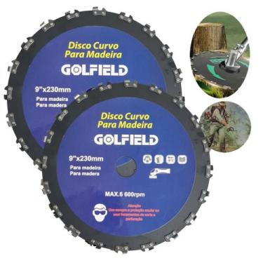 Imagem de 02 Disco Para Roçadeira Compátivel Lâmina Disco Dente Corrente25mm