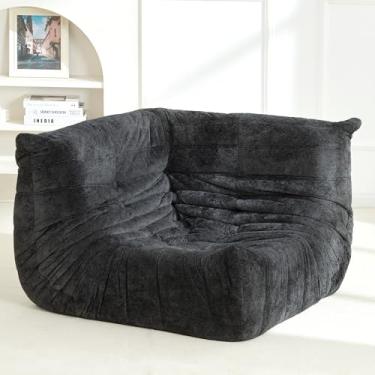 Imagem de Homguava Canto de sofá de espuma com assento profundo, sofá modular para sala de estar, sofá de nuvem confortável com tecido luxuoso de alto rebote, sem necessidade de montagem (cinza, Oeko-Tex)