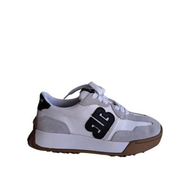Imagem de Tênis Feminino Sport Camurça Bottero - Branco/Preto , 36